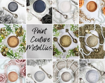 Paint Couture Metallics Paint Quick Shipping!! Furniture paint, DIY Craft Paint, Mixed Media Scrapbooking collage, junk journal, card making