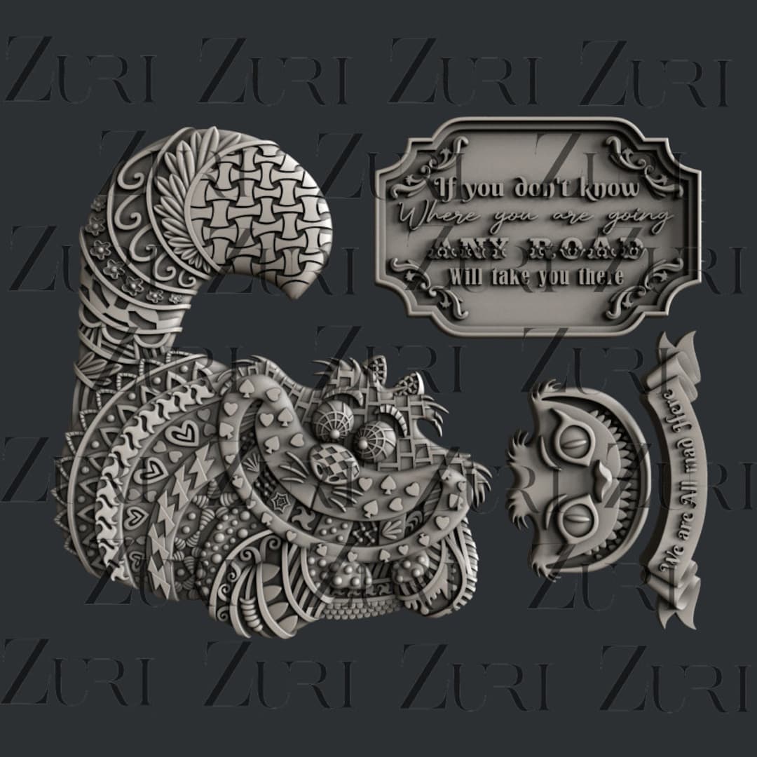 Cheshire Cat Silicone Mold for Polymer Clay Etsy