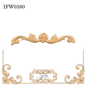 Decorative Pediment Furniture Applique, Craft Embellishment 0380 Heat Bendable Molding, DIY Scrapbook Junk Journal, Mixed Media, Paper craft