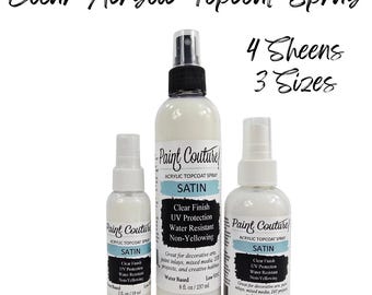 Clear Acrylic Spray Flat by Paint Couture; Sealing Paint Inlays, Spray Topcoat for resin molds, Fine Mist Topcoat, Spray clear topcoat