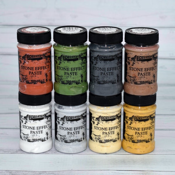 Pentart Stone Effects Paste for 3d patterns, stencils, sculptural painting, crafts, collage, card making, mixed media, scrapbooking paper