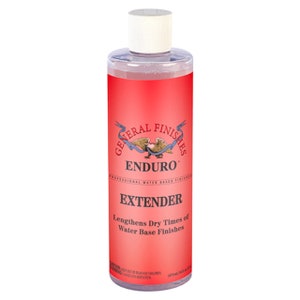 May include: A clear plastic bottle of General Finishes Enduro Extender, a water-based finish extender that lengthens dry times. The bottle is labeled with the General Finishes logo and the product name.