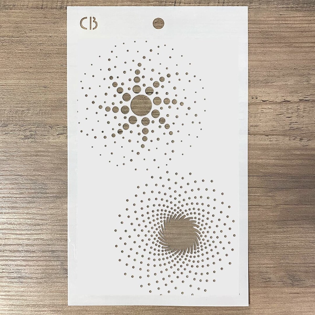5x8" Galaxy Stencil Texture by Ciao Bella Stencil for Crafts, Mixed ...