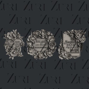 May include: Three decorative wall plaques with floral designs and inspirational quotes. The first plaque says "You are beautiful". The second plaque says "Be your own kind of beautiful". The third plaque says "Beautiful days begin with beautiful mindsets".