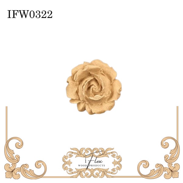 Roses Applique 0322 iFlex Wood Products Heat Bendable Wooden Rose Moulding