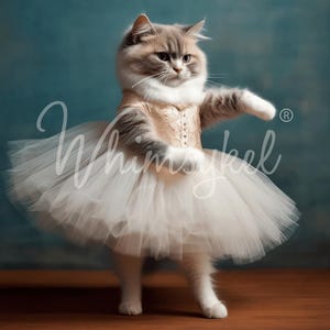 29x21&quot; Large Decoupage Tissue Paper,  Whiskerina Cat Decoupage Paper Whimsykel Designs 18lb paper DIY furniture canvas art, FAST SHIPPING