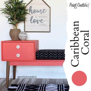 Caribbean Coral Paint Couture Paint - Super Quick Shipping! Self Leveling paint with built in topcoat and primer