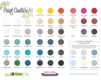 Paint Couture Paint Self Leveling Water Based Paint Acrylic paint for Furniture paint, Cabinet paint, Craft Paint, Mixed Media, Scrapbooking