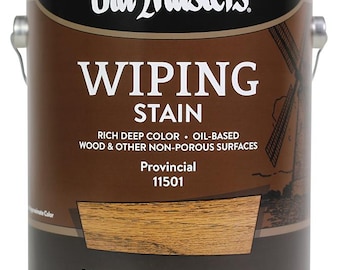 Old Masters Provincial Wiping Stain Gallon, interior oil-based stain, easy application, superior color, single application woodworking 11501