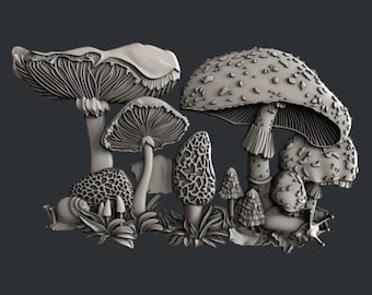 Fairyland Mushrooms Silicone Mould, Zuri 3D Molud, scrapbook, junk journal collage, paper crafting, DIY craft, mixed media, card making