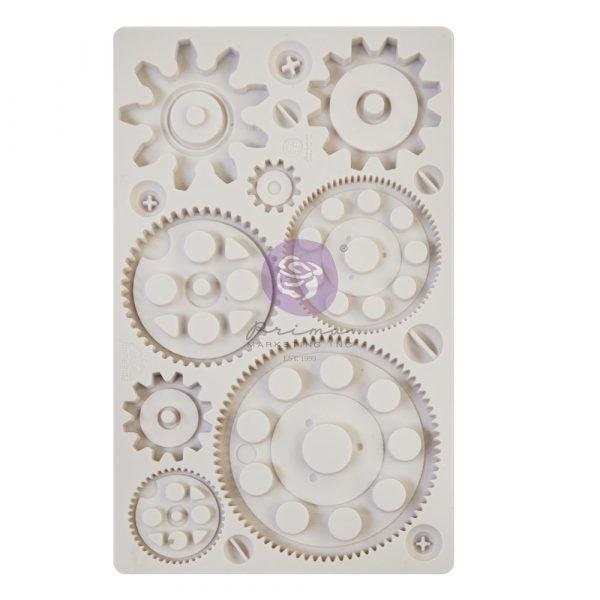 Machine Parts Redesign with Prima Silicone Mold Steampunk Gears Mold, Scrapbook, card making, furniture mold, DIY Craft collage, card making