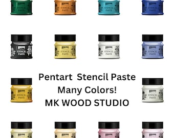 Pentart Stencil Paste for 3d patterns, stencil, scrapbook, junk journal, DIY crafts, mixed media, decor paste, paper crafting, card making