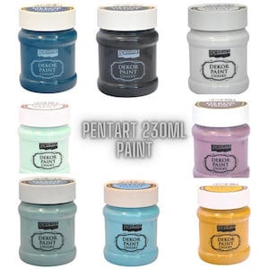 Pentart Dekor Chalk Paint for furniture, crafts, collage, card making, mixed media, scrapbook, , papercraft, Chalky Paint, Chalk Style Paint