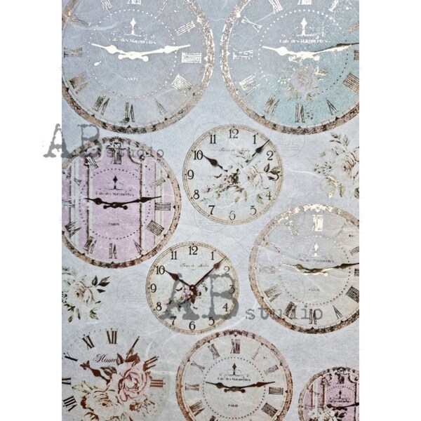 Decoupage Clock Etsy