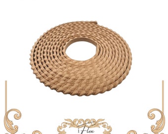 Rope Trim Heat Bendable Wood Trim, Ornate Trim, Heat Flexible Trim iFlex Wood Products Wood Trim IFW 4032 Embellishment Trim