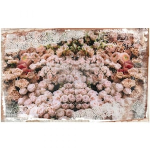 Beautiful Dream Floral Decoupage Decor Tissue Paper ReDesign with Prima, Mulberry Tissue, Paper for Decoupage