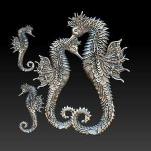 Seahorse Realm Zuri Designs Silicone Mould, Ocean Sea Mold, DIY scrapbook, art junk journal collage, paper crafting, DIY craft,  mixed media