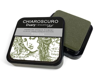 Chiaroscuro Dusty Ink Pad Oakmoss Green Ink Pad by Ciao Bella Color Permanent Ink Pads Waterproof Ink Pad PKD128