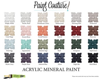 NEW COLORS! Paint Couture Acrylic Paint, Furniture paint, DIY Craft Paint, Mixed Media, Scrapbook, collage, art junk journal, card making