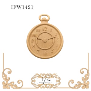 Clock Applique Furniture Embellishment 1421 iFlex Wood Products Heat Bendable Wooden Clock Moulding