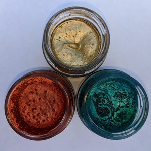 Metallic Wax Paste Zuri Paste Venetian Gold, Phoenix Blaze, and Bora Bora, scrapbooking, junk journal wax, mixed media, diy crafts, collage