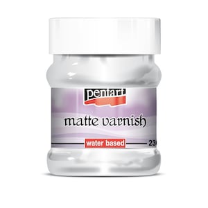 Pentart Matte Varnish for paint, arts and crafts, collage, mixed media, paper crafting, card making, and journaling, furniture sealant 230ml