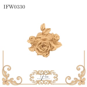 Rose Moulding Furniture Applique Craft Embellishment 0330 iFlex Wood Products Heat Bendable Wooden Molding