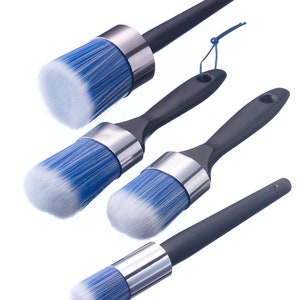 Blue Ice Oval Short and Oval Long Brushes; 1" Oval Brush, 1.5" Oval Brush