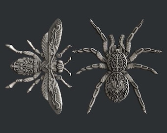 Beauty and The Beast Zuri Designs Silicone Mould, Insect Spider Mold for resin and clay in art junk journal, DIY Scrapbooking, mixed media