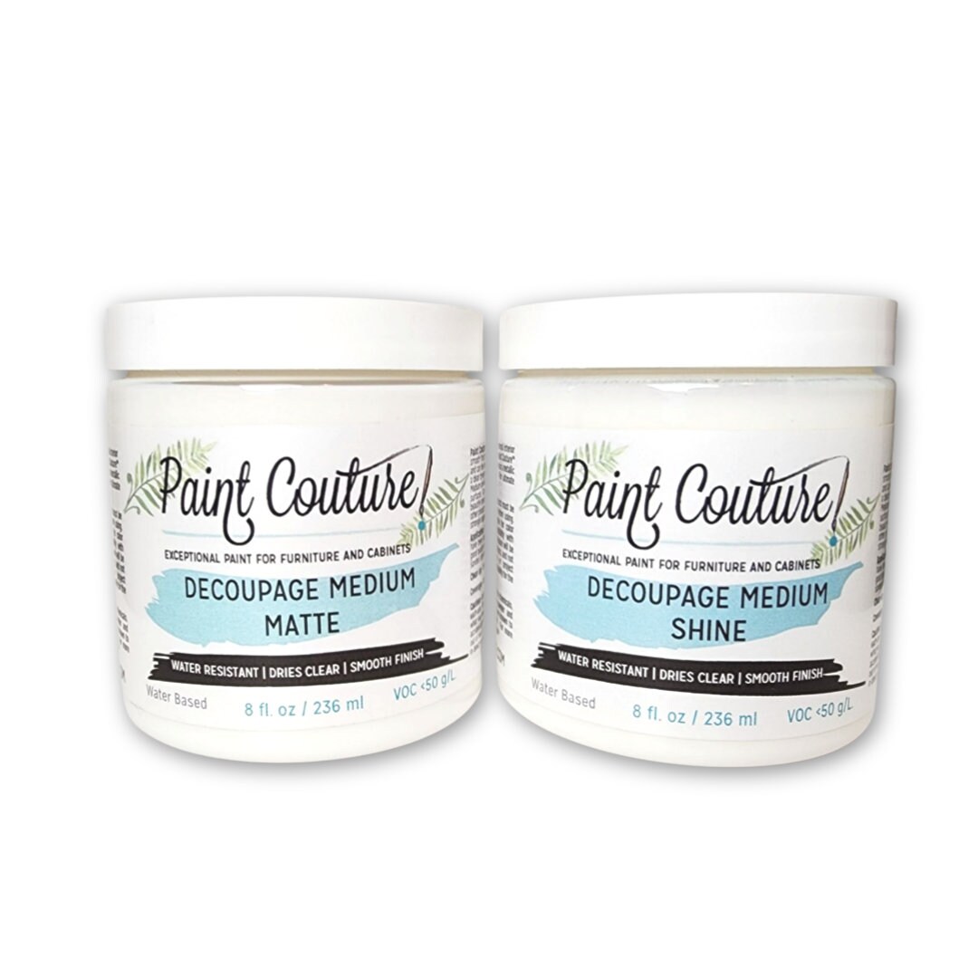 Decoupage Medium Matte and Shine Paint Couture , Clear Waterproof