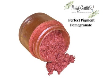 May include: A small jar of red glitter pigment labeled "Perfect Pigment Pomegranate" by Paint Couture. Exceptional paint for furniture and cabinets.
