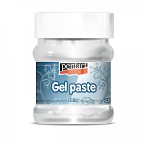 Pentart Shiny Gel Paste Transparent for Stencil Stencil and DIY Scrapbooking, Junk Journals, Mixed Media, Collage, crafts, paper crafting