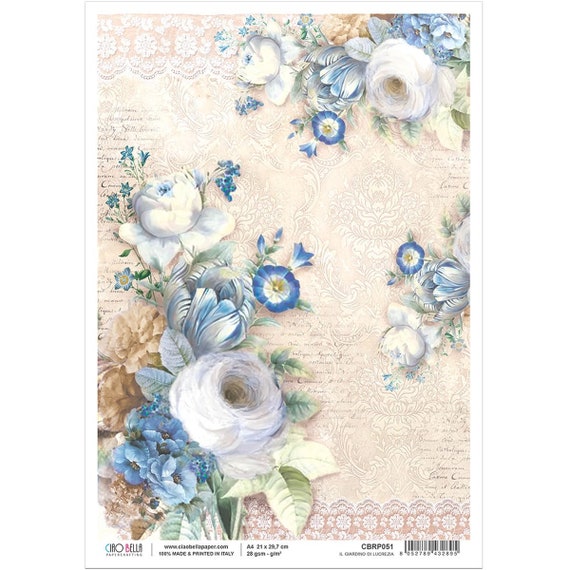 A4 Il Giardino Di Lucrezia Ciao Bella Decoupage A4 Piuma Rice Paper for  Crafts, Furniture and Mixed Media Broccato Estense CBRP051 -  Denmark