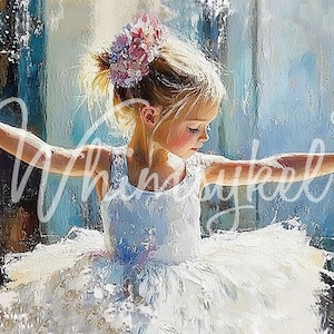 29x21" Large Decoupage Tissue Paper,  Pirouettes and Petals Ballerina Decoupage Paper Whimsykel Designs 18lb paper, DIY furniture canvas art