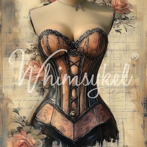 21x29&quot; Large Decoupage Tissue Paper, Laced in Time Woman Decoupage Whimsykel Designs, 18lb paper, DIY furniture, canvas art, mixed media