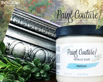 Platinum Paint Couture Glaze, Furniture Glaze,  cabinet glaze, craft supplies, mixed media arts, junk journals, card making, scrapbooking
