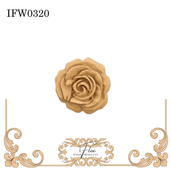 Roses Applique 0320 iFlex Wood Products Heat Bendable Wooden Rose Moulding