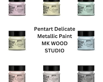 Delicate Metallic Paint Pentart Metallic Sheen for furniture, crafts, collage, card making, mixed media, scrapbook, furniture, papercraft