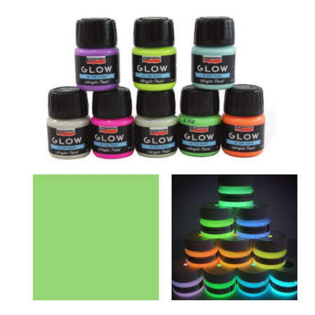 Pentart Glow in the Dark Neon Acrylic Paint for Furniture, Craft Paint Paint  Supplies, Arts and Crafts, Junk Journals, Mixed Media, Collage 
