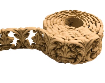 Wide Fleur De Lis Trim Heat Bendable Wood Trim iFlex Wood Products 4179, Furniture Embellishment, Scrapbook Mixed Media DIY Craft Trim