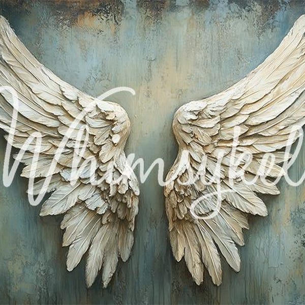29x21" Large Decoupage Tissue Paper,  Vintage Angel Wings Decoupage Paper from Whimsykel Designs 18lb paper, DIY furniture patina canvas art