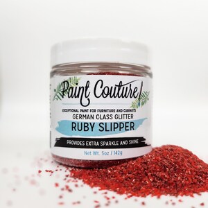 Ruby Slipper German Glass Glitter Paint Couture for Scrapbooking, Art Journals, Mixed Media, Collage, furniture, crafts and Christmas DIY