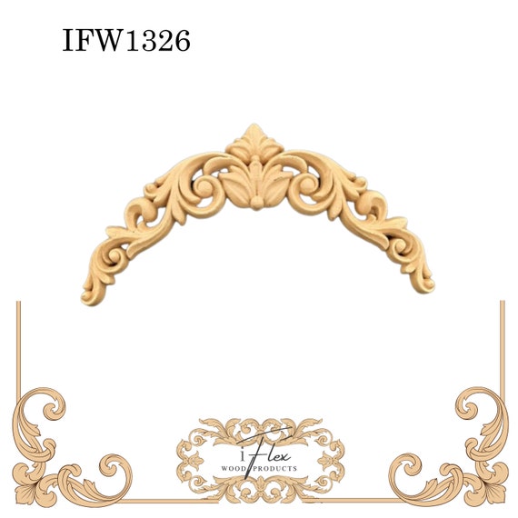 Arch Scroll molding iFlex Wood Products 1326 Furniture Embellishment, Paintable Stainable Wood Molding, Heat Flexible Bendable Wood Molding