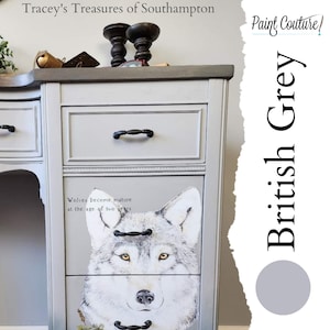 British Grey Paint Couture Paint - Super Quick Shipping! Self Leveling paint with built in topcoat and primer