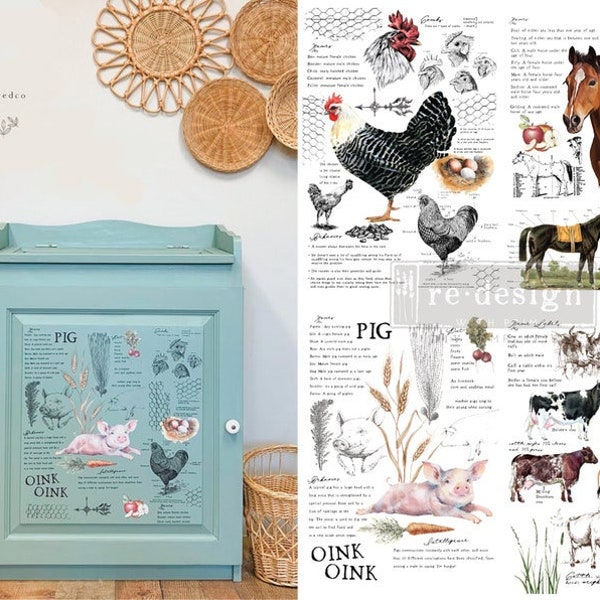 Farm Animal Rub on Transfers Etsy