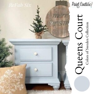 Queens Court Paint Couture Colors of Sweden Self Leveling Water Based Paint Acrylic paint for Furniture and Cabinets Craft Paint Supplies