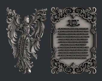 The Virgo Zodiac Sign Mould, Zuri Designs Silicone Mold for DIY scrapbooking, mixed media, junk journal collage, paper crafting, card making