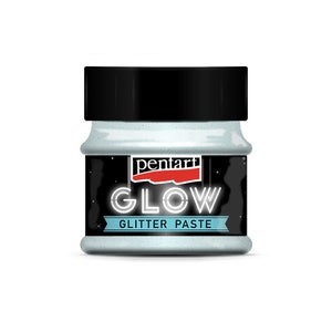 Pentart Glow in the Dark Paint Glitter Paste for 3d patterns, stencils, scrapbooking, furniture, arts and crafts, mixed media, decor paste