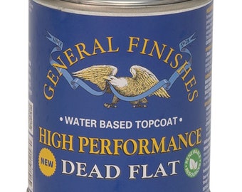 NEW! Dead Flat High Performance General Finishes High Performance Dead Flat Topcoat Varnish for Paint, Cabinet topcoat, No Sheen varnish