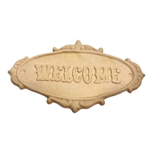 Welcome Sign Moulding Set Various Applique Craft Applique Furniture Embellishment iFlex Wood Products
